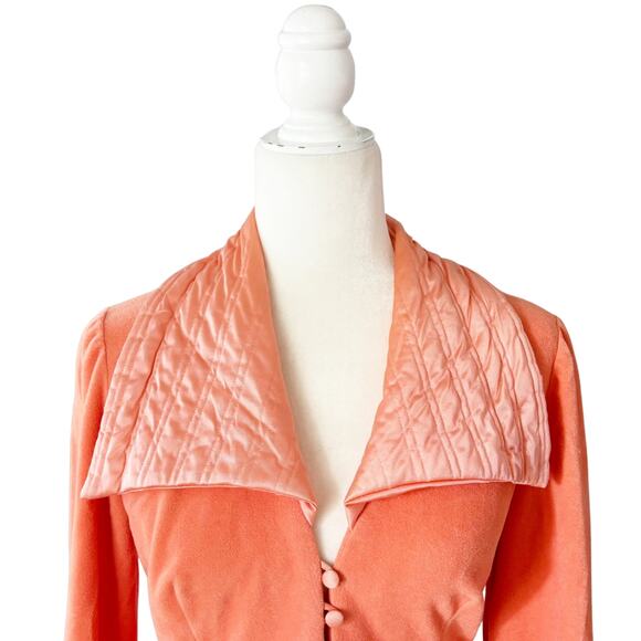 Vintage Vanity Fair Terry Robe Housecoat Orange 14 - Picture 3 of 12